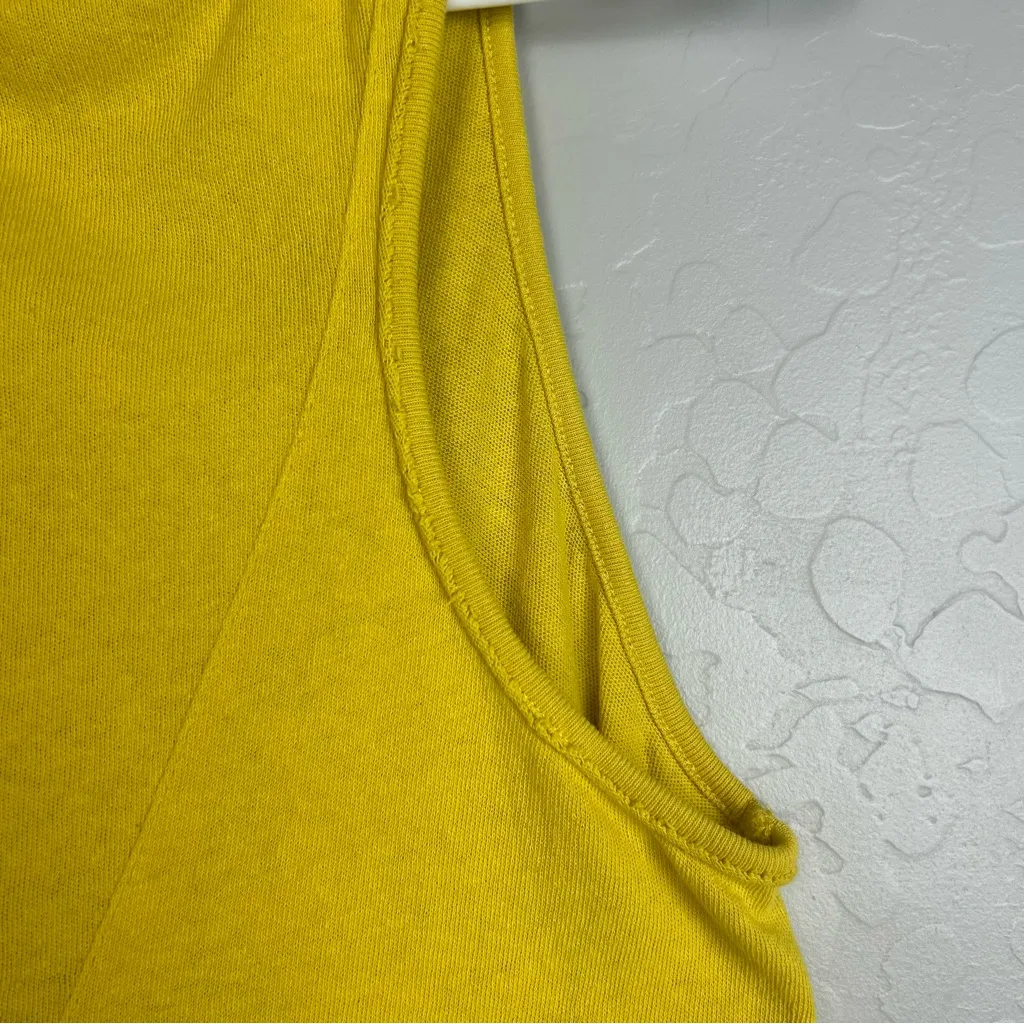 ⭐️Free People we the free west coast yellow swing graphic tank top size small - Image 15