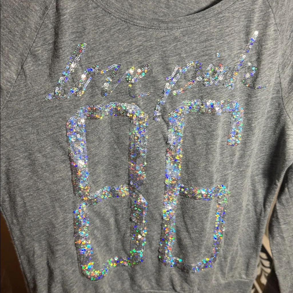 PINK Victoria's Secret Pink 86 Gray Sweatshirt - Image 3