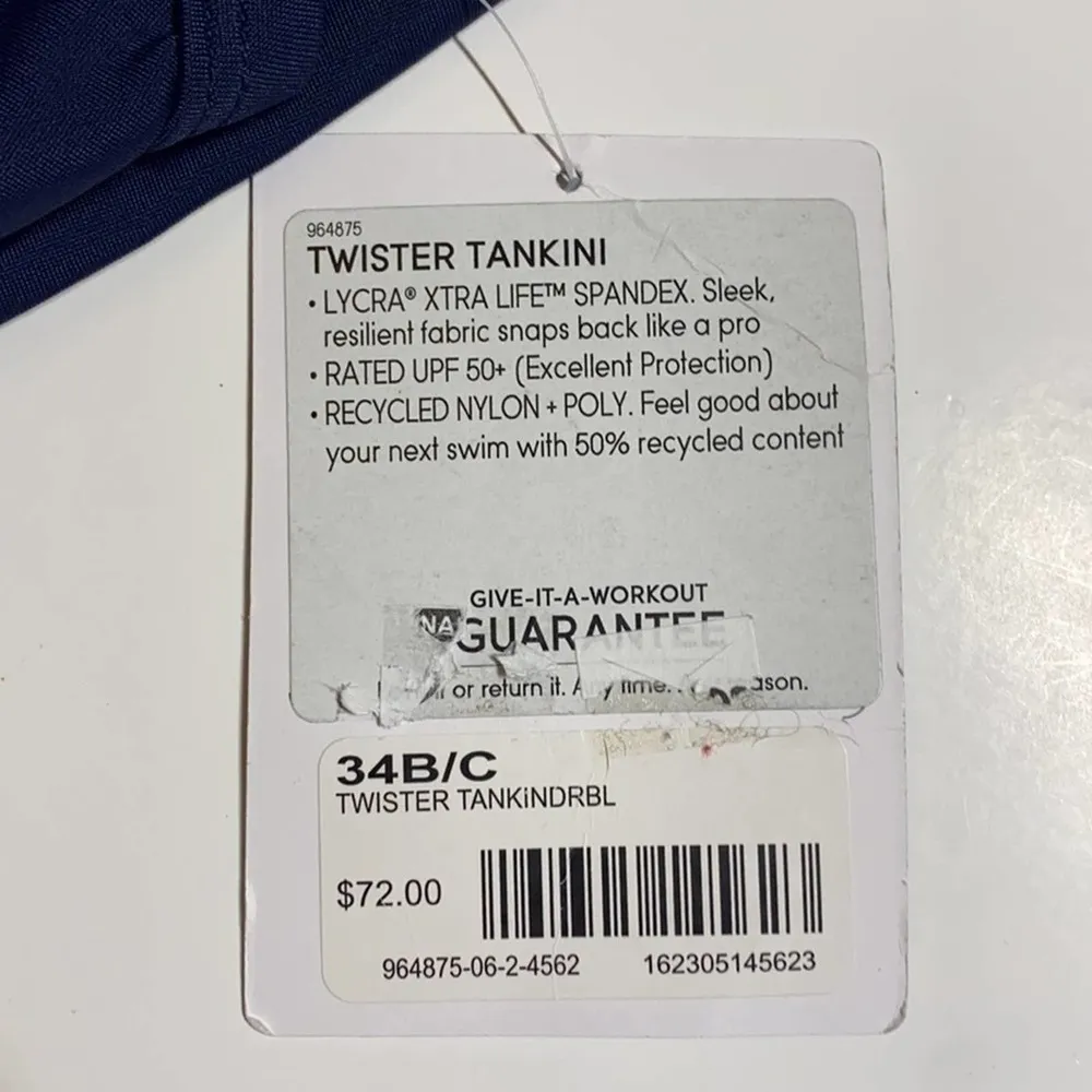 ATHLETA Navy Blue Twister Tankini Swim Top - Image 6
