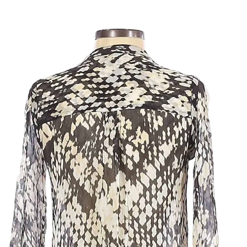 Vince Silk Basketweave Printed Button Down Shirt - Image 6