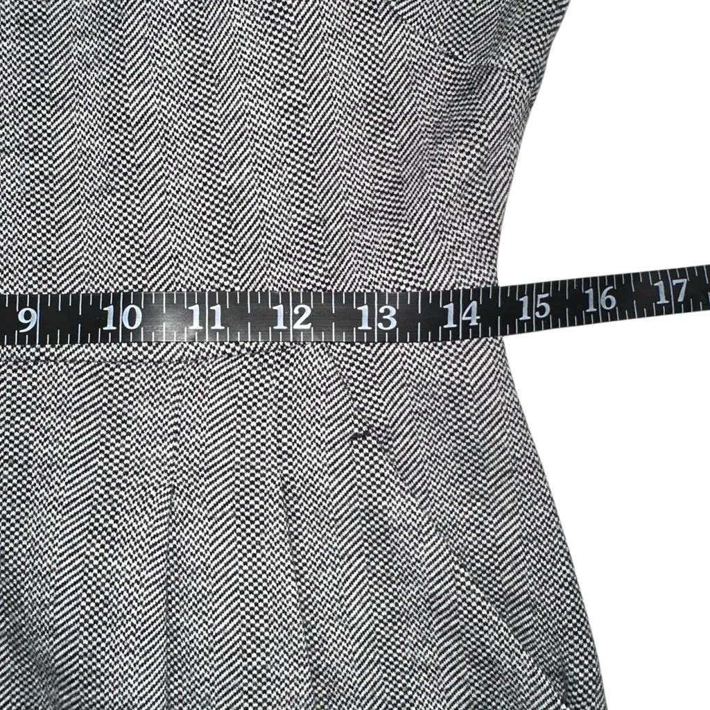 MM Lafleur Masha 3.0 Jacquard Virgin Wool Blend Knee Length Gray Dress 8 - Image 7