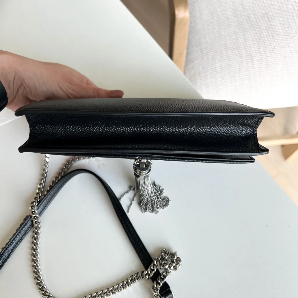 YSL Saint Laurent Grain de Poudre Kate Tassel Wallet on Chain Bag - Image 8