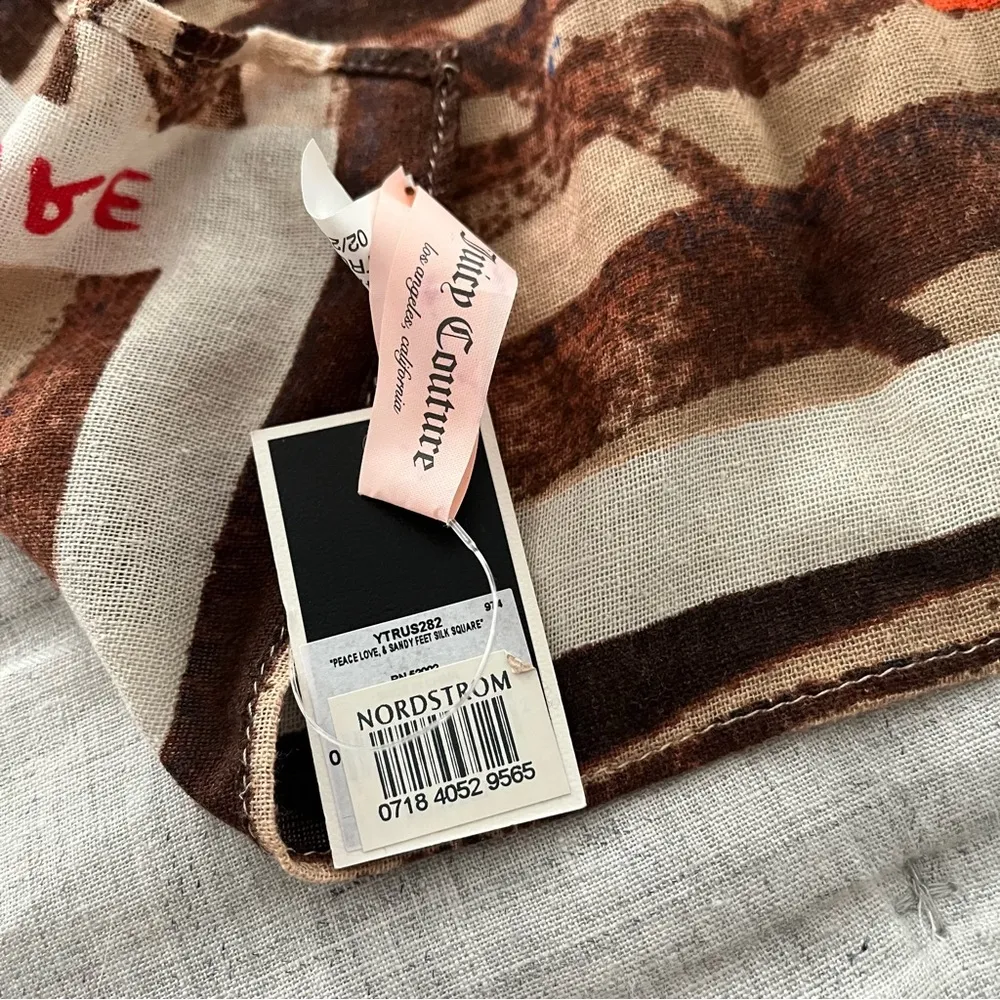 NWT, Juicy Couture | Peace Love & Sandy Feet Scarf - Image 12
