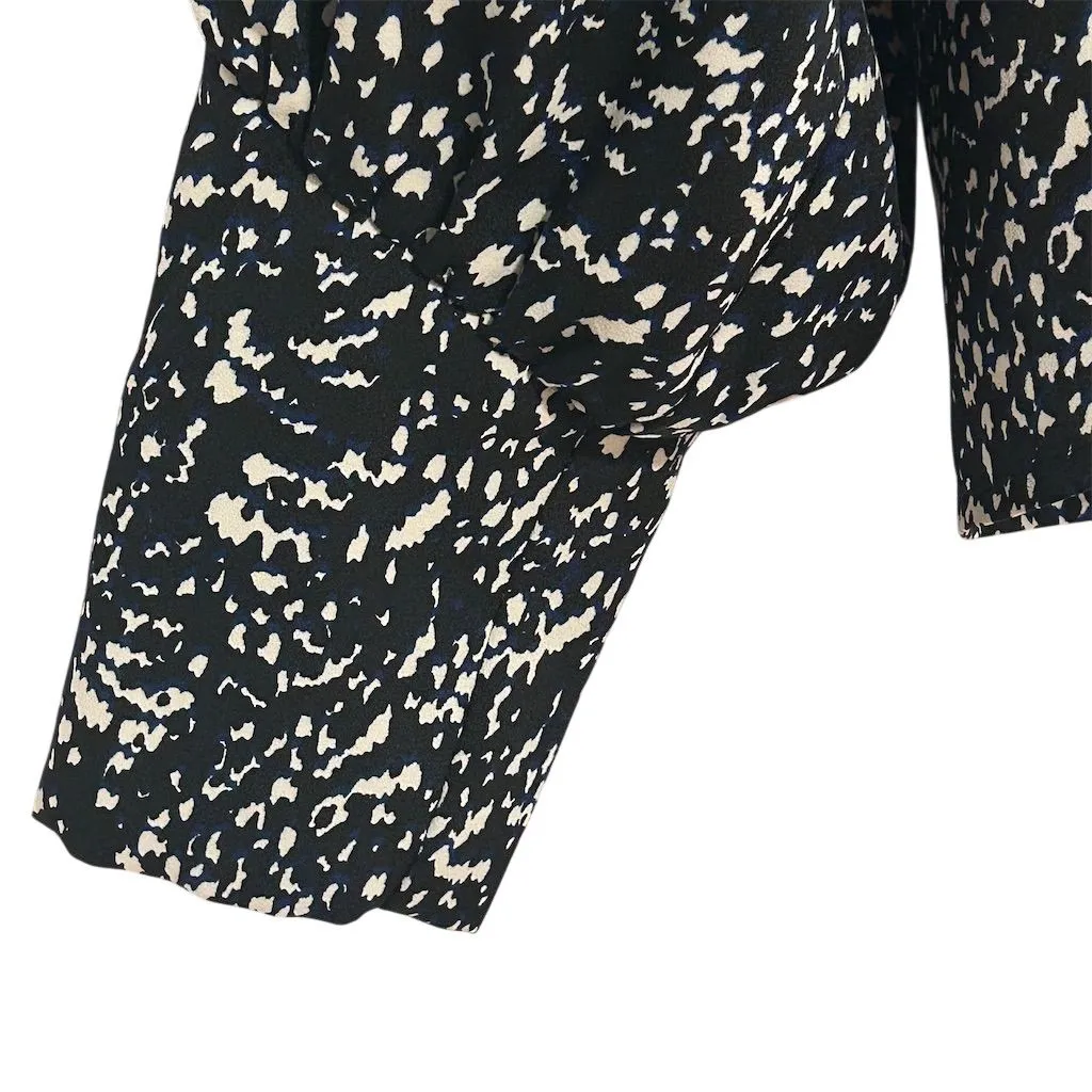 Express Women's Long Sleeve Geometric Blouse Multicolor Size S - Image 4