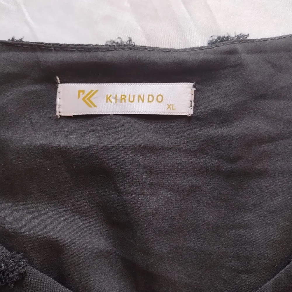 KIRUNDO Women’s Dress Long Sleeves V Neck Flowy Mini Dress Swiss Dot XL. - Image 6