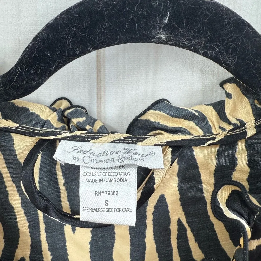 Seductive Wear by Cinema Etoile Women’s Small Animal Print Patterned Blouse Top - Image 2