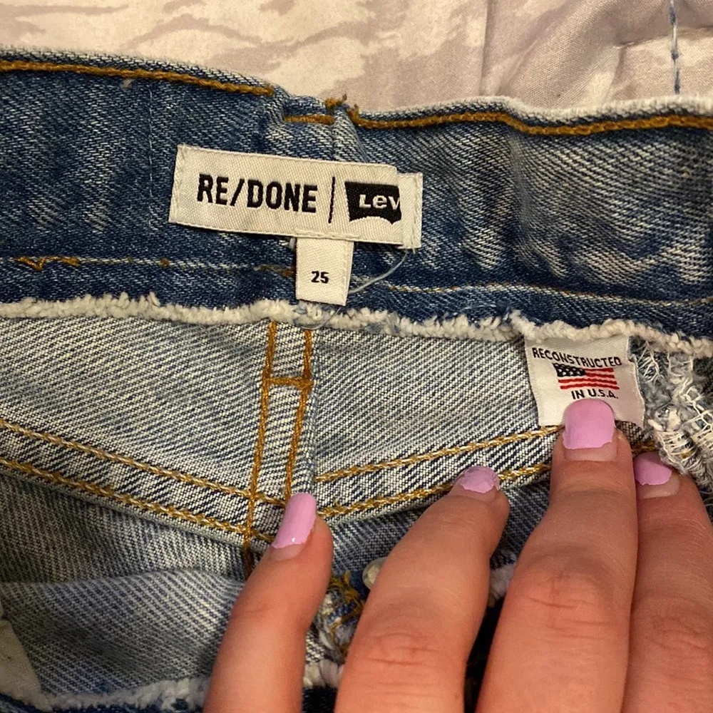 Redone Levis Reconstructed Patchwork Straight Leg / Flare High Rise Jeans - Image 4