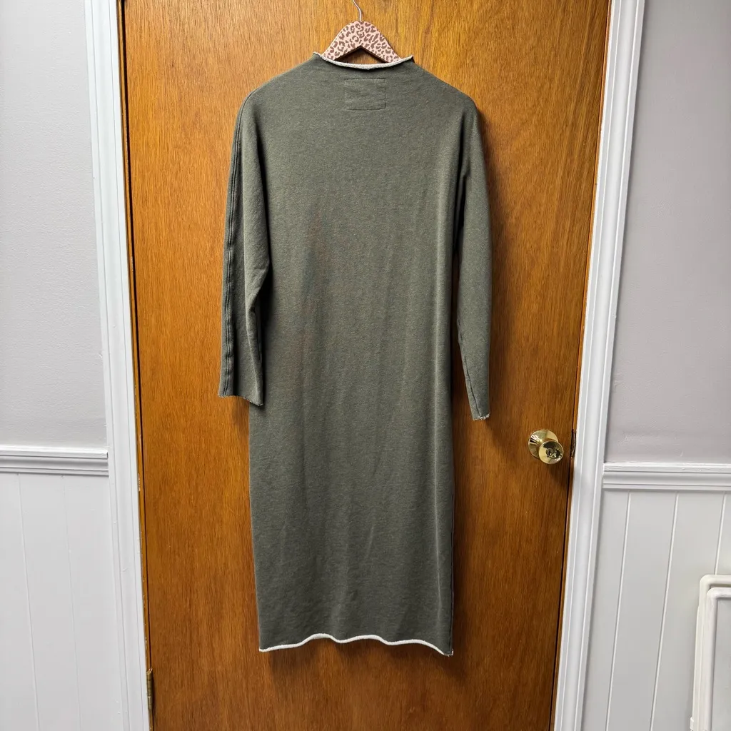 Frank & Eileen Isabelle Party Sweatshirt Dress Fleece Moss Green Melange Medium - Image 13