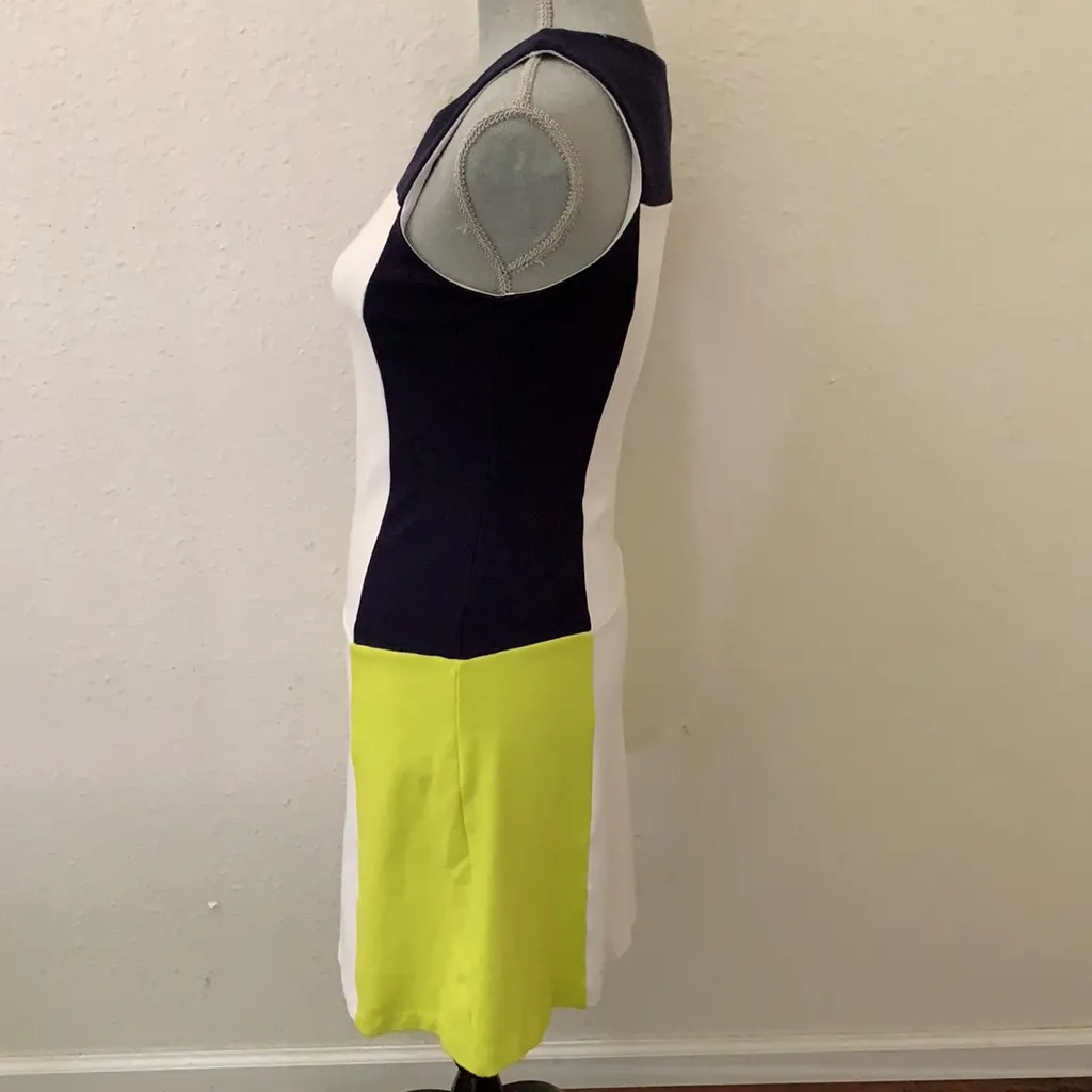 Bailey 44 color block dress small S white blue Sleeveless RARE HTF GORGEOUS - Image 4