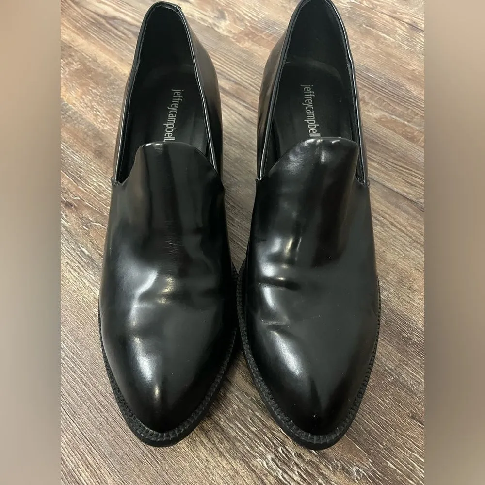 Jeffrey Campbell Leather Black Boots Size 9 - Image 3