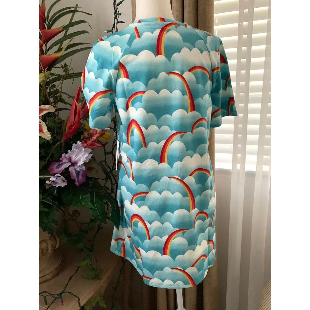 Modcloth  On Cloud Mine! Rainbow T-Shirt Mini Dress - Image 8