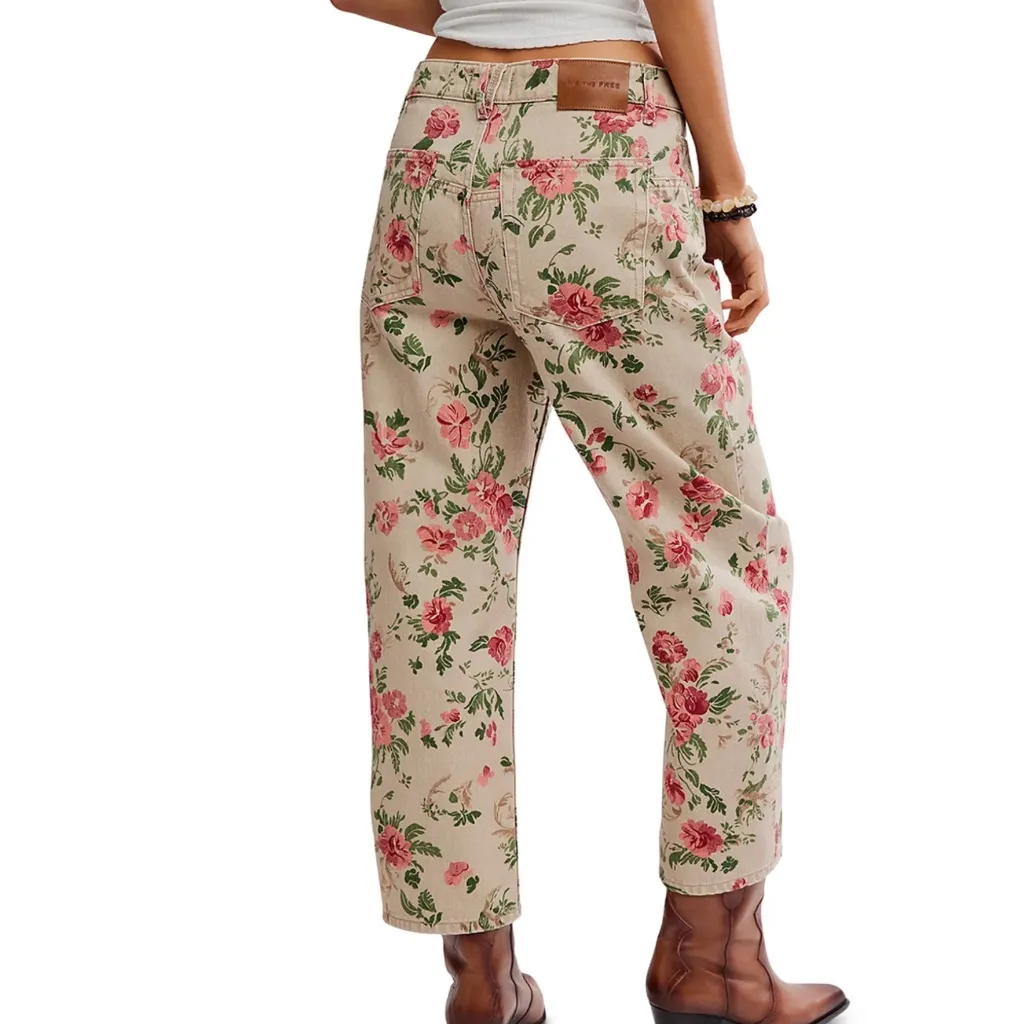 We The Free Deep Trance Printed Crop Jeans in Wallpaper Floral Sz 28 NWT $128R - Image 4