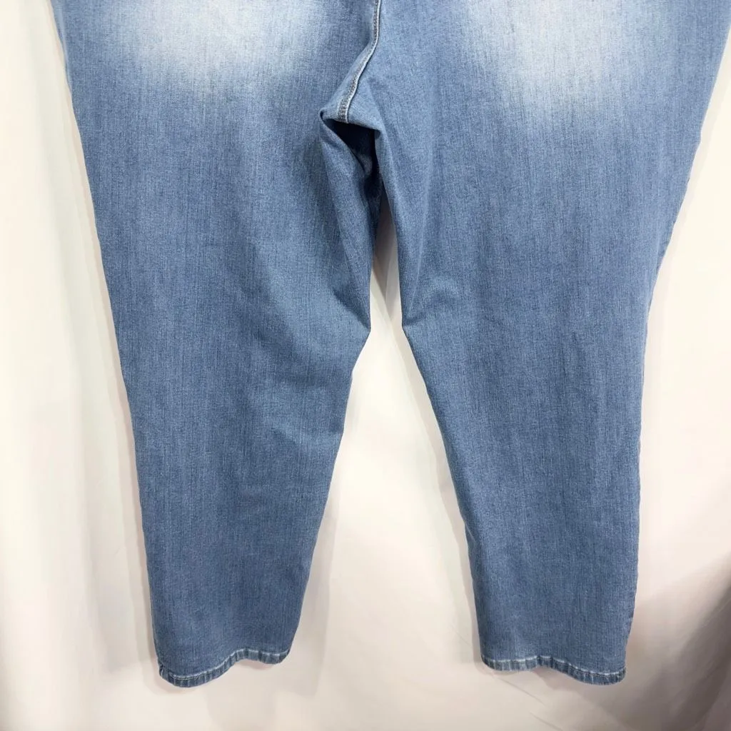 Cato Plus Size 26W Jeans Blue Tapered Leg High‎ Rise Stretch Slim Straight 1050 - Image 8