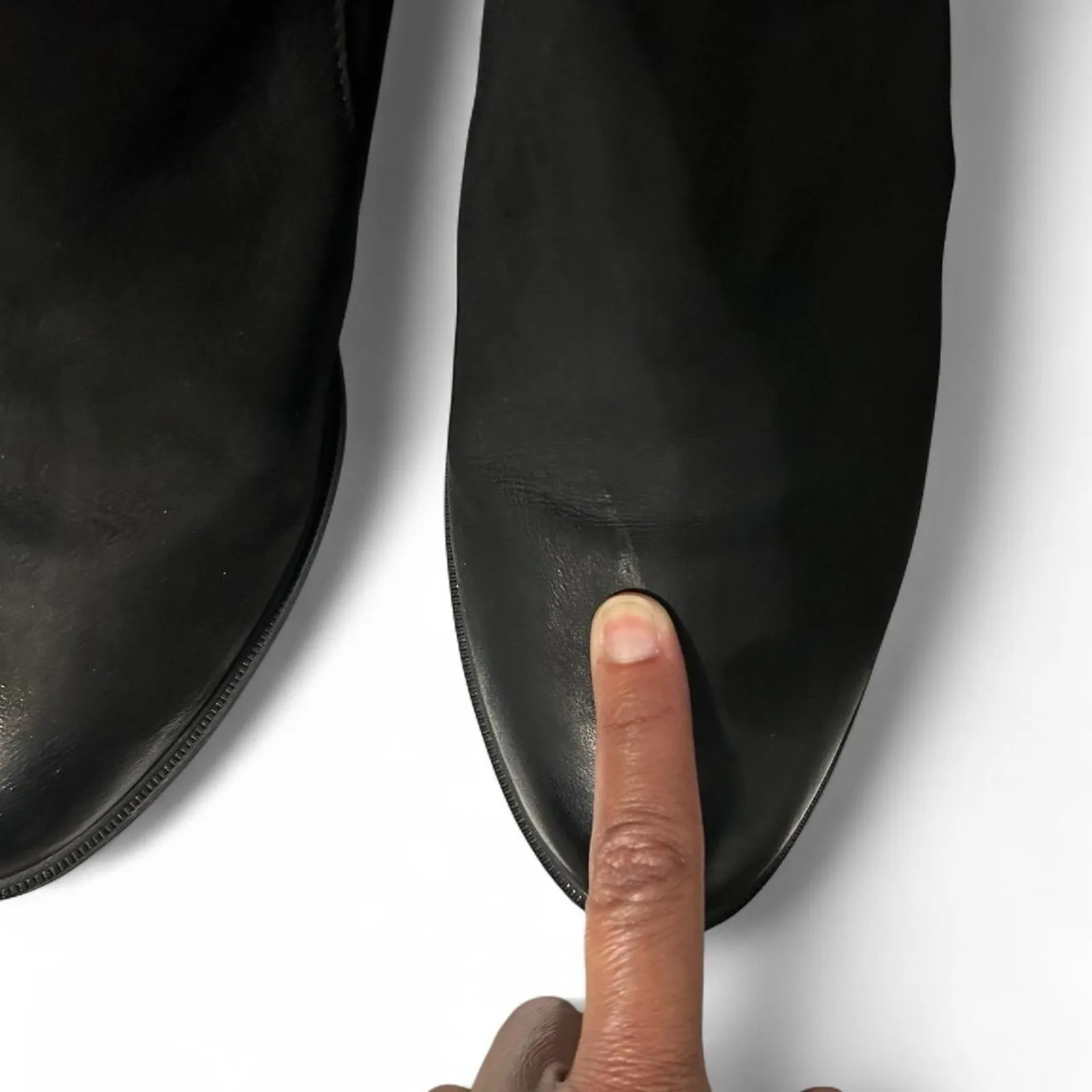 Rockport Women’s Maddie Ankle Booties Black Leather Size 9.5 Zip Closure Used - Image 7