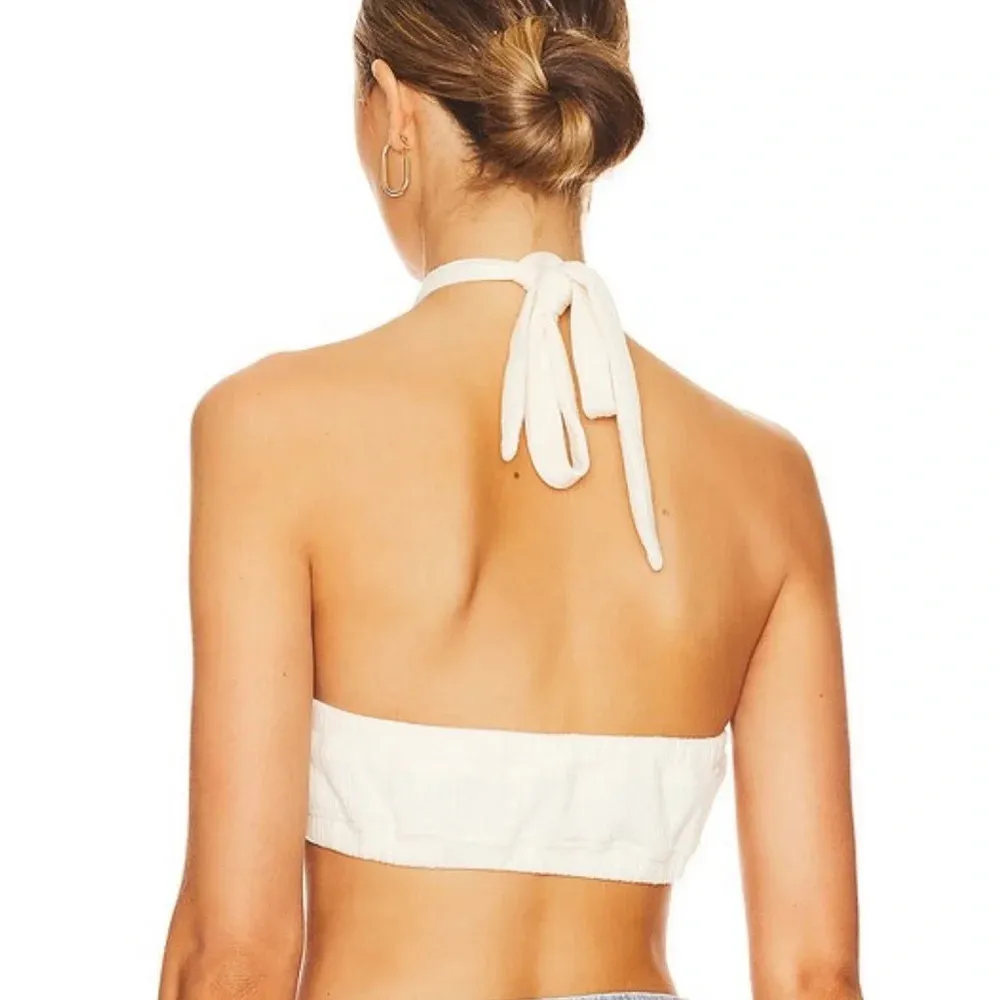 WeWoreWhat Tie Halter Bra Top in Ivory Size XS - Image 3