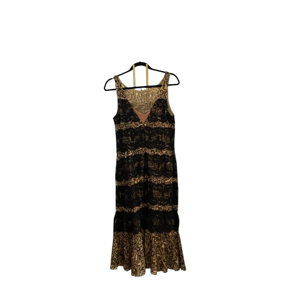Tracy Reese Black Lace Midi Cocktail Dress Holiday party Black tie Christmas - Image 10