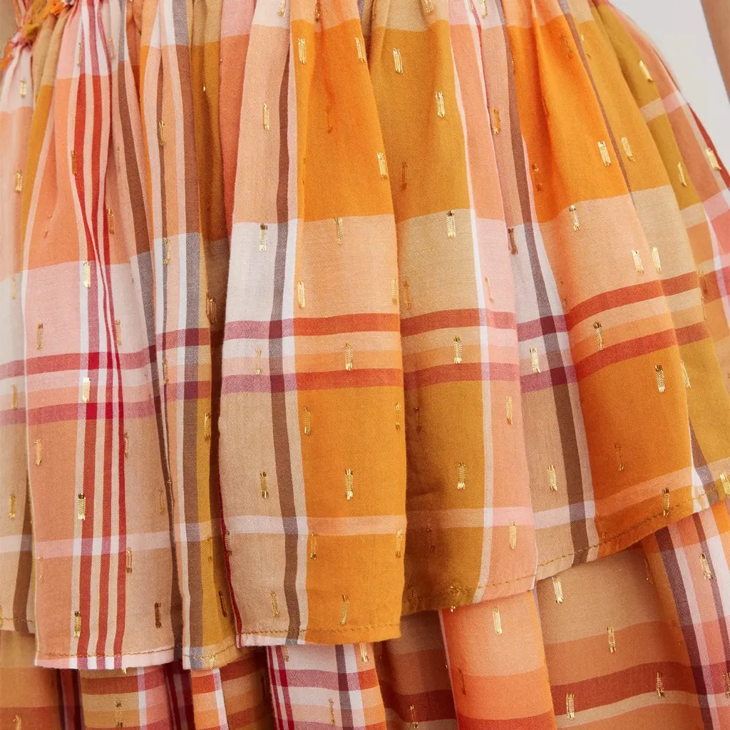 Aerie NWT  Plaid Ruffle Mini Dress halter - Image 4