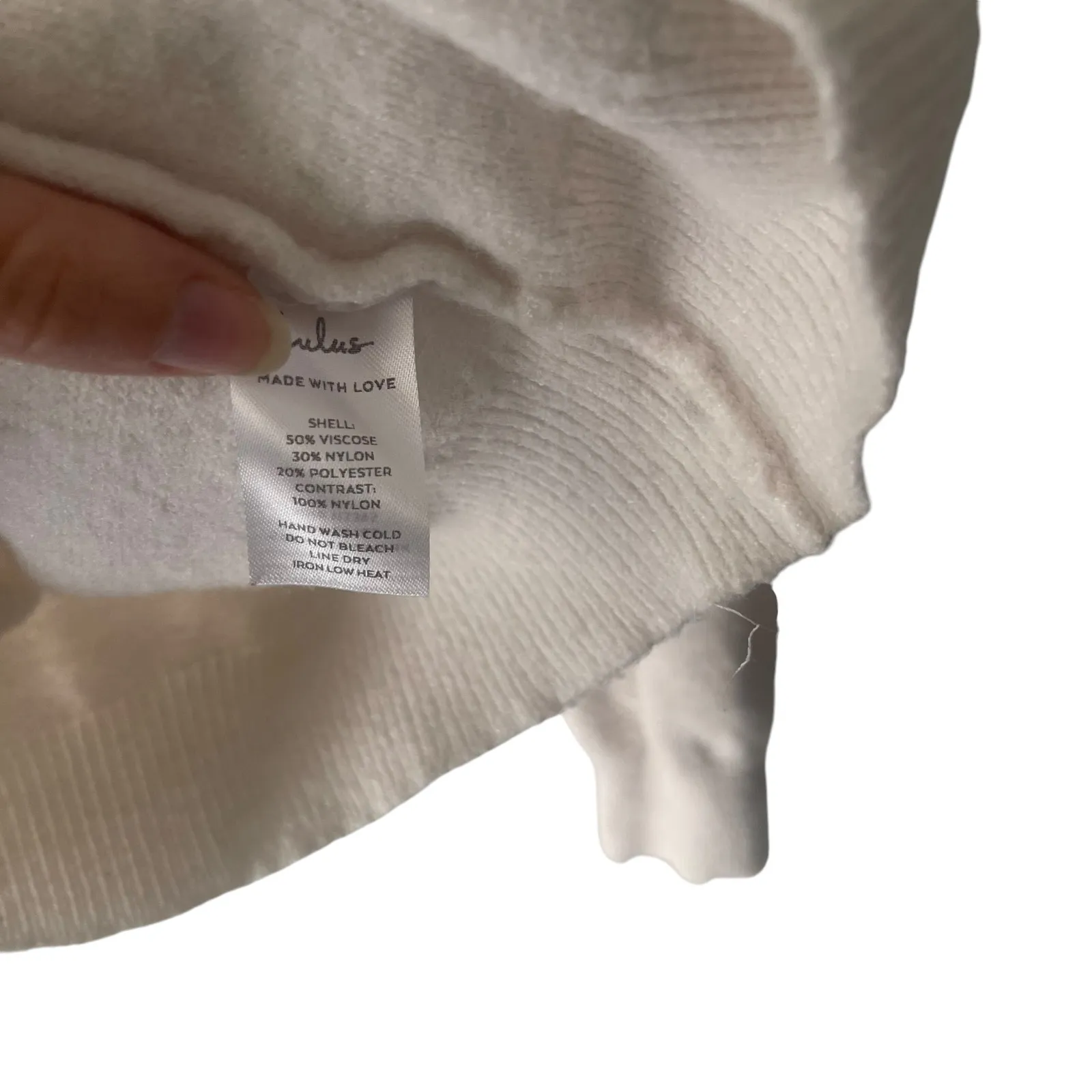 Lulus Women's Size Small White Cottage Coquette Feminine‎ Lace Sweater - Image 6