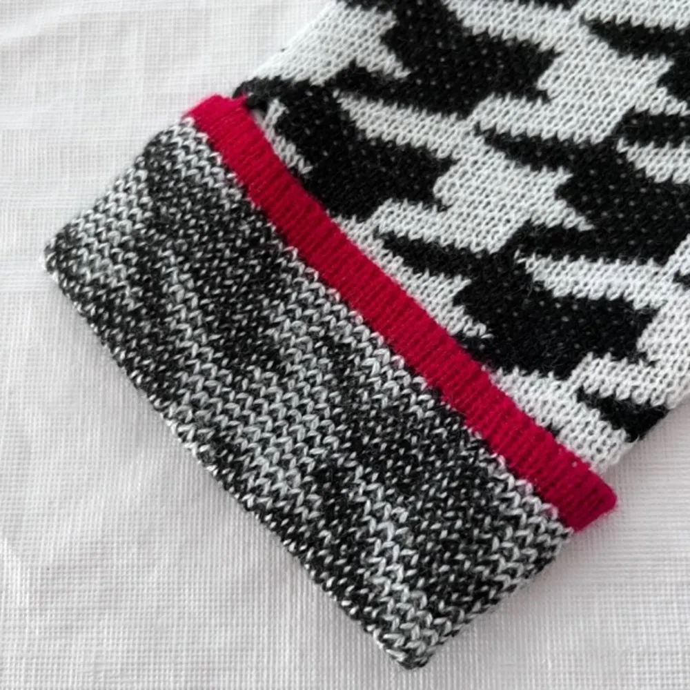 Gramercy 22 Black and‎ White Mixed Print Knit Open Long Cardigan Sweater Size XS - Image 5