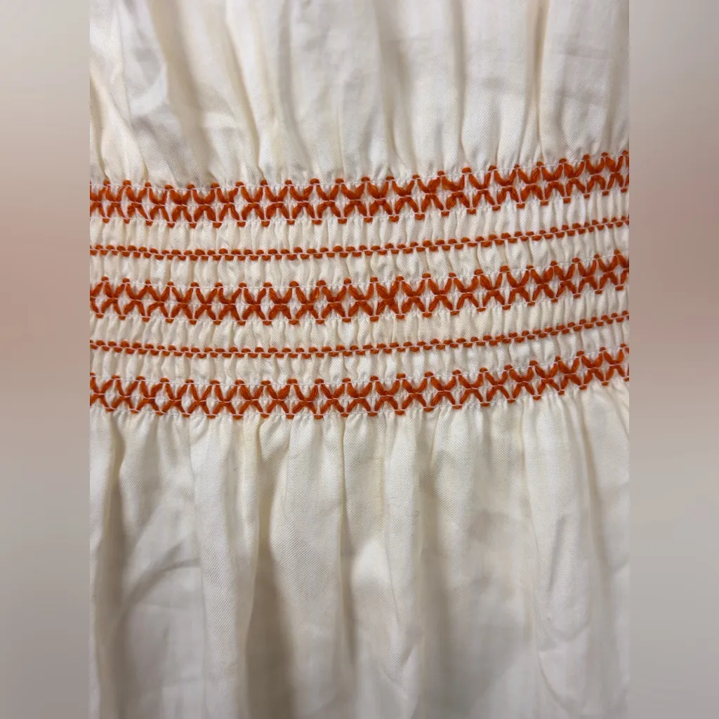 Tory Burch Ivory Garment with Tangerine Detailing Size S/P - Image 8