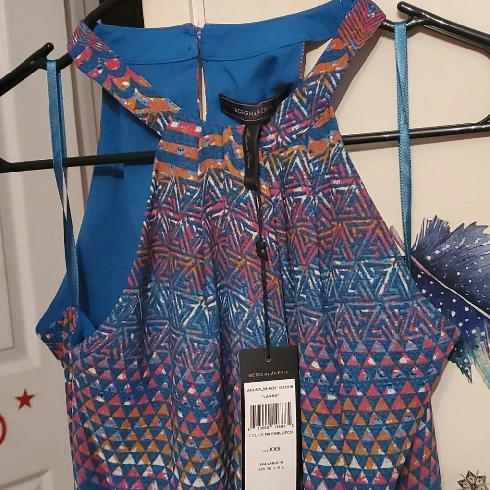 BCBG MAXAZRIA TAPESTRY-PRINT HIGH AND LOW GOWN - Image 4