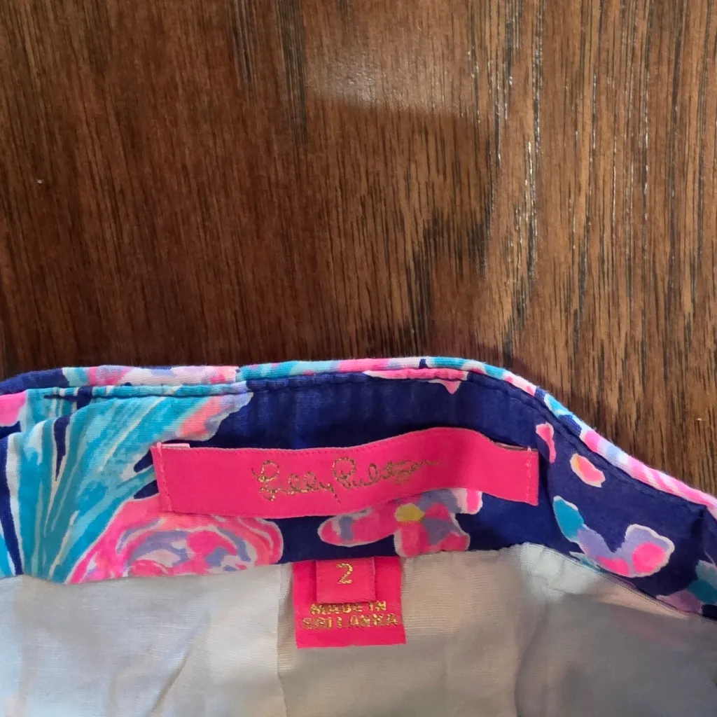 Lilly Pulitzer Izzy Cotton Skirt  Corsica Blue Toucan Party R$78 Size 2 Vacation - Image 8