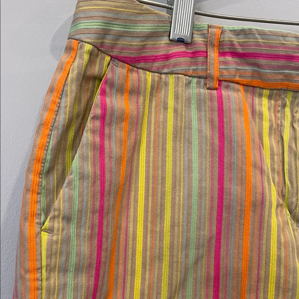 Colorful Striped Women's Shorts size 4 - Image 2