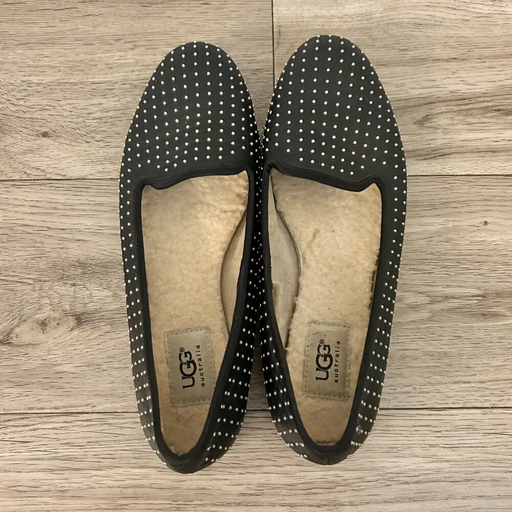 UGG Alloway Leather Studded Ballet Loafers Size 8 - Image 8