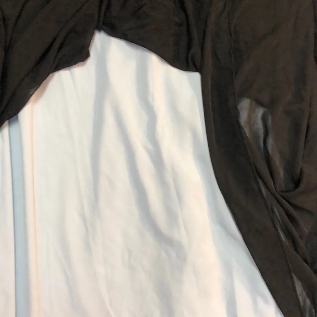 Size 2 light blue with black sheer overlay dress - Image 2