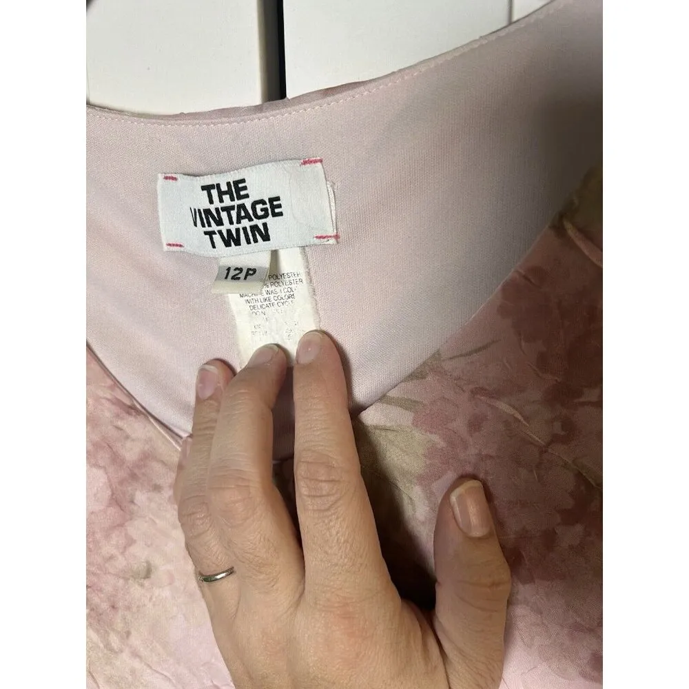 Miss Dorby Women's Short Sleeve Cottagecore Fairycore Floral‎ Maxi Dress Sz 12P Pink - Image 3