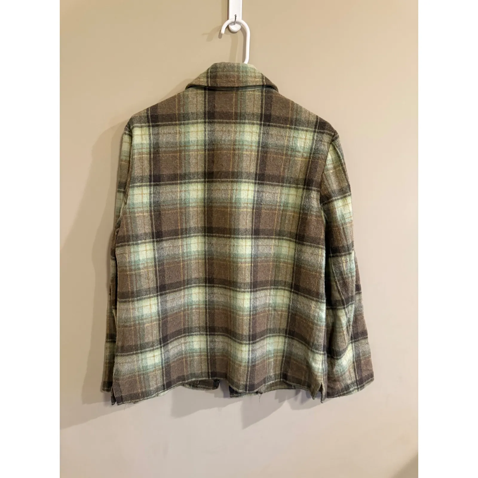 Evan Picone Plaid Wool Blend Jacket Size 10  Blazer - Image 6