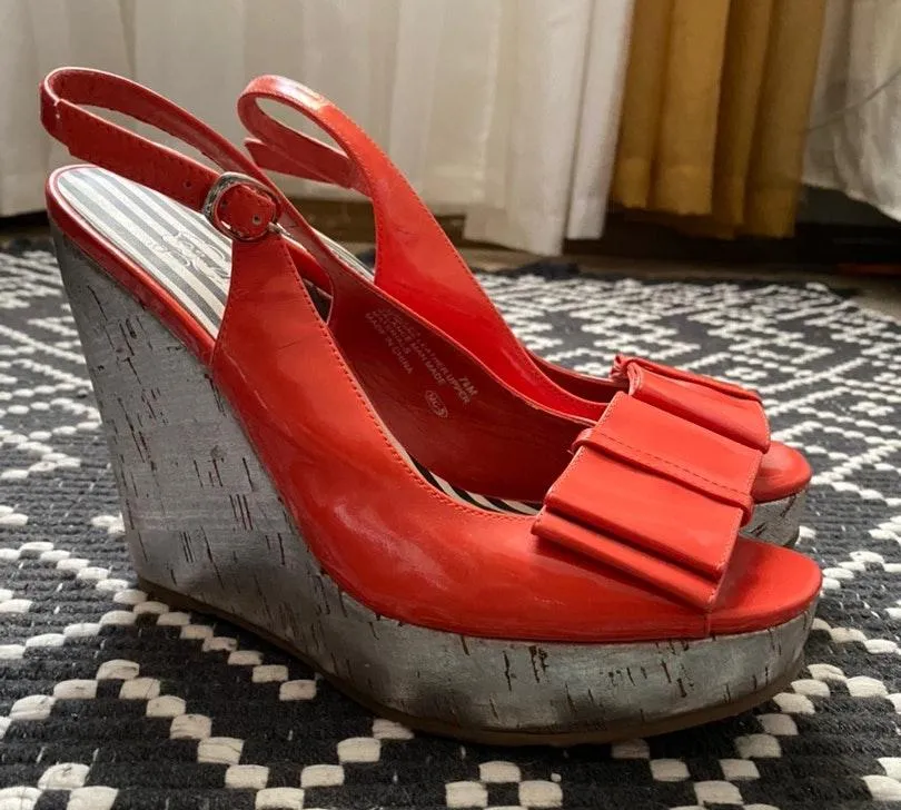 Oh Deer! Pink Wedges Size 7.5 - Image 3