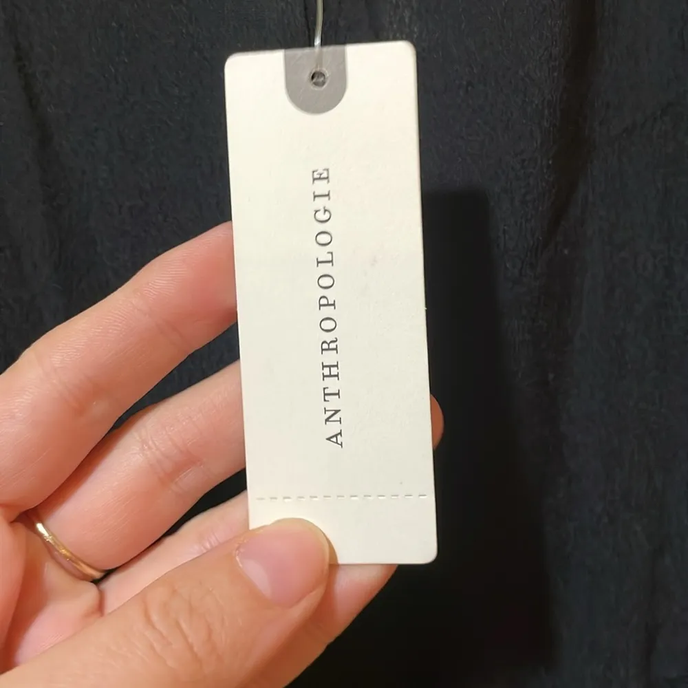 Womens New Anthropologie Maeve Magdalena Classic Black V-Neck Jumpsuit - Image 6