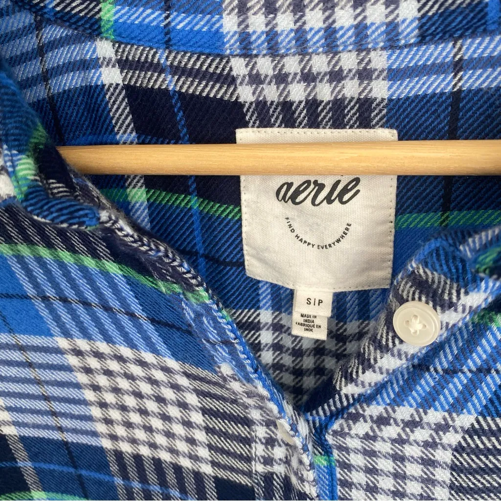 Aerie Flannel Plaid Button Up Shirt - Image 5