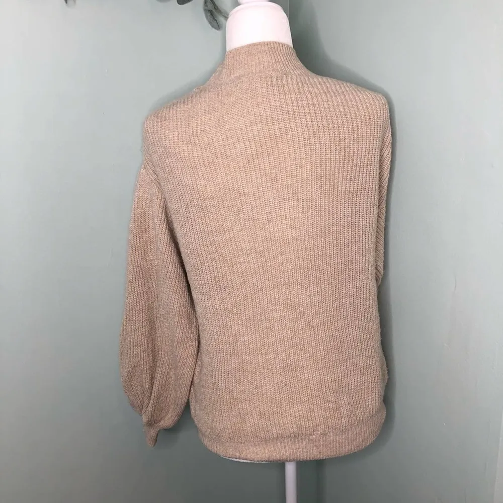 Leith  Mock Neck Balloon/ Bubble Sleeve Sweater XS - Image 3