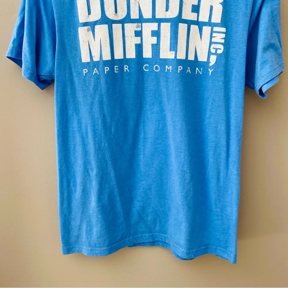 The Office Dunder Mifflin Inc Tee Shirt Blue Sz Medium - Image 3