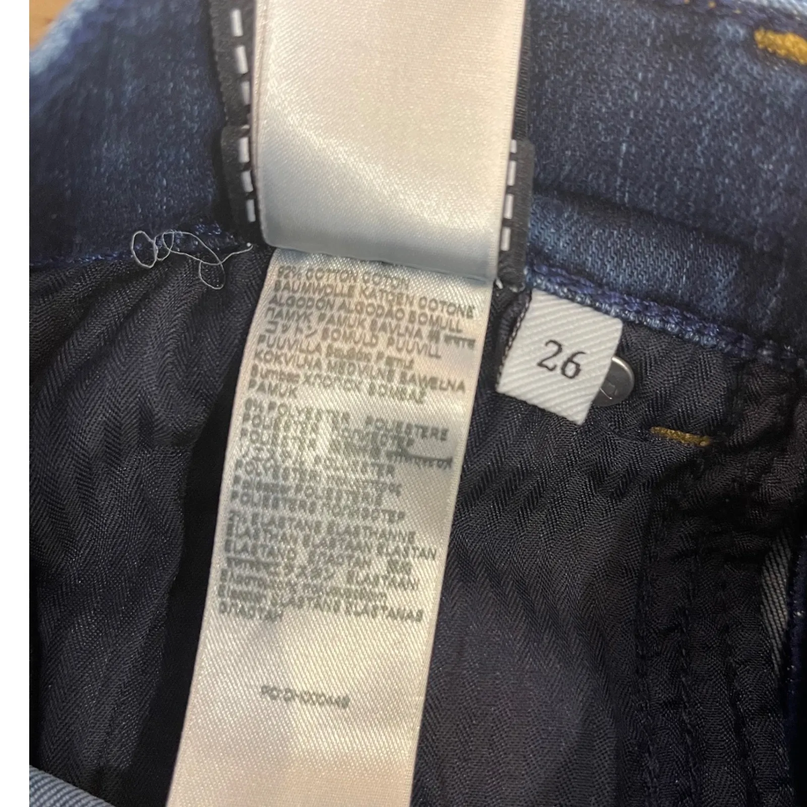 7 For All Mankind Bootcut Slim Illusion Dark Wash Jeans Women Size 26 - Image 6