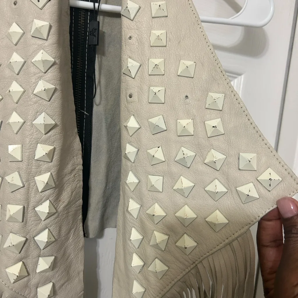 One Teaspoon Beige Fringe Vest(Size 10) - Image 12