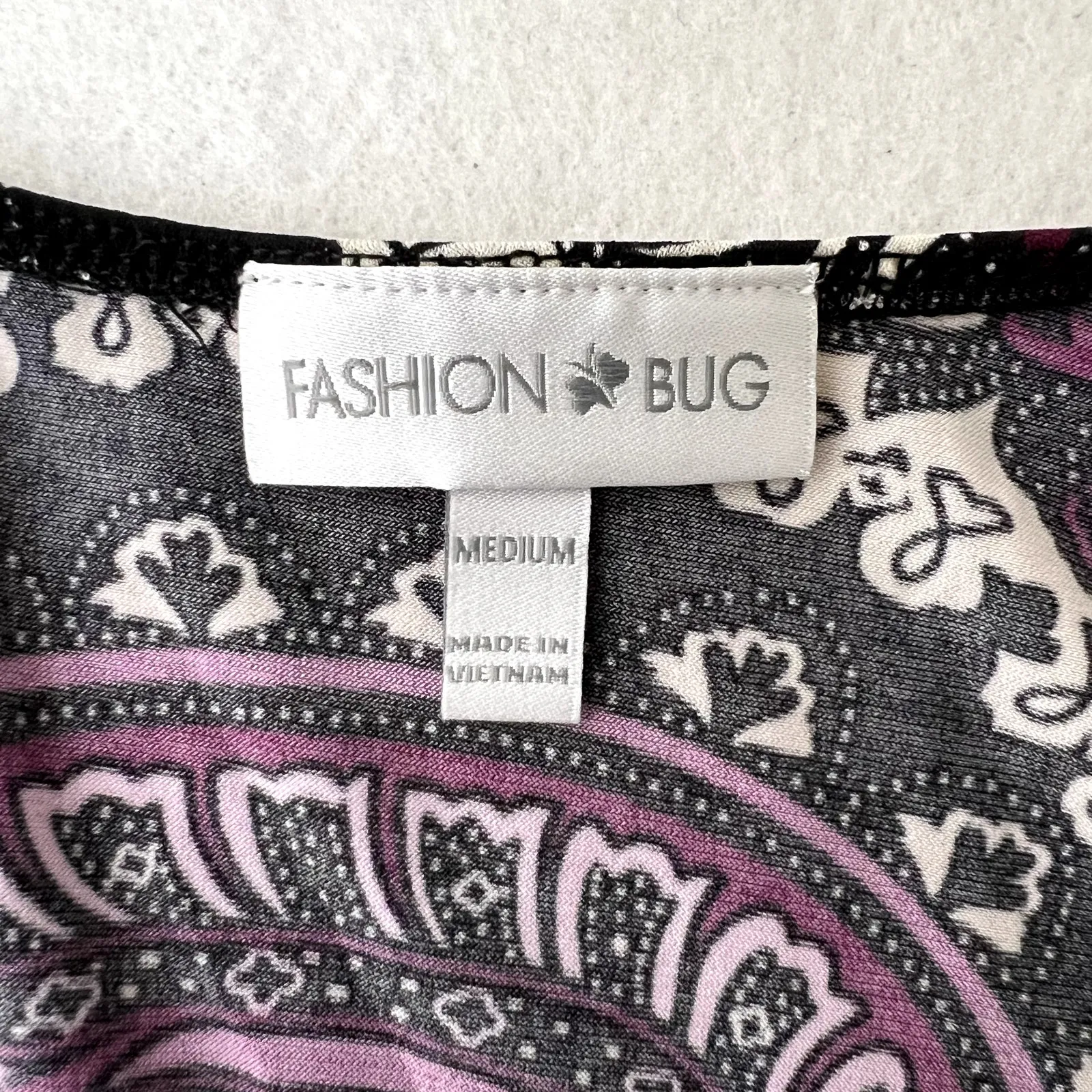 Fashion Bug  Purple Layered Patterned Top - Image 6