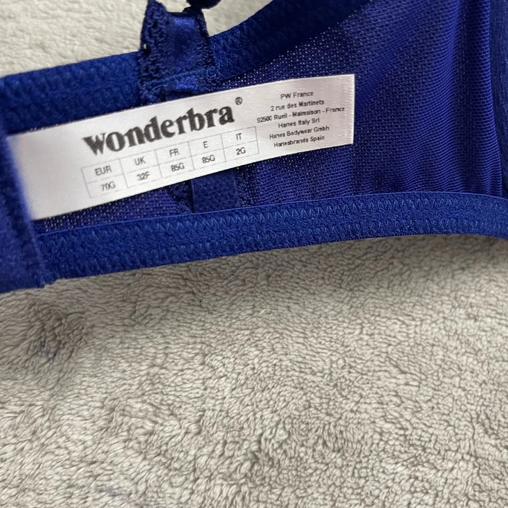 NWT WONDER BRA Blue Triangle Push Up, Size US 32F - Image 8