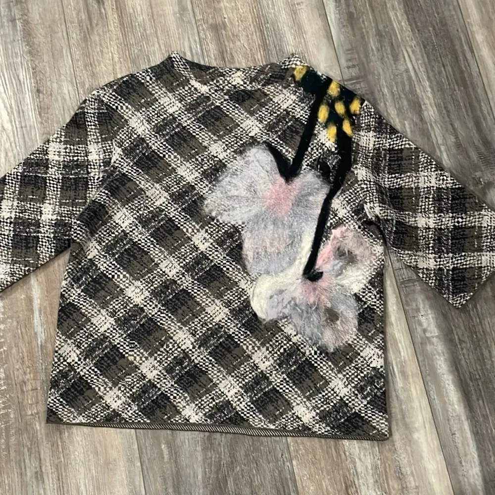 ANTHROPOLOGIE Troubadour Mohair Felted Floral Sweater & Sparrow Skirt - Image 2