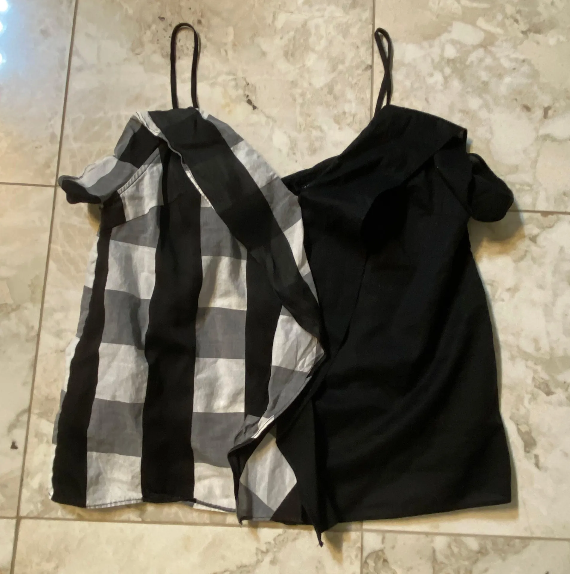 Black And White Plaid Tank Top - Image 6