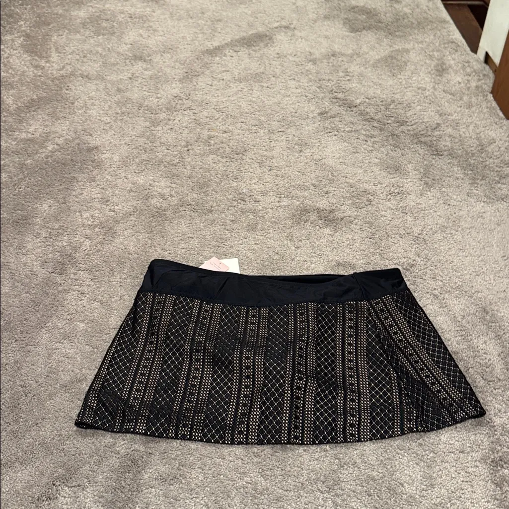 Alex Marie Fit Solution Black/Cream Two Piece Tankini & Skirt Swim Set SIZE M - Image 11