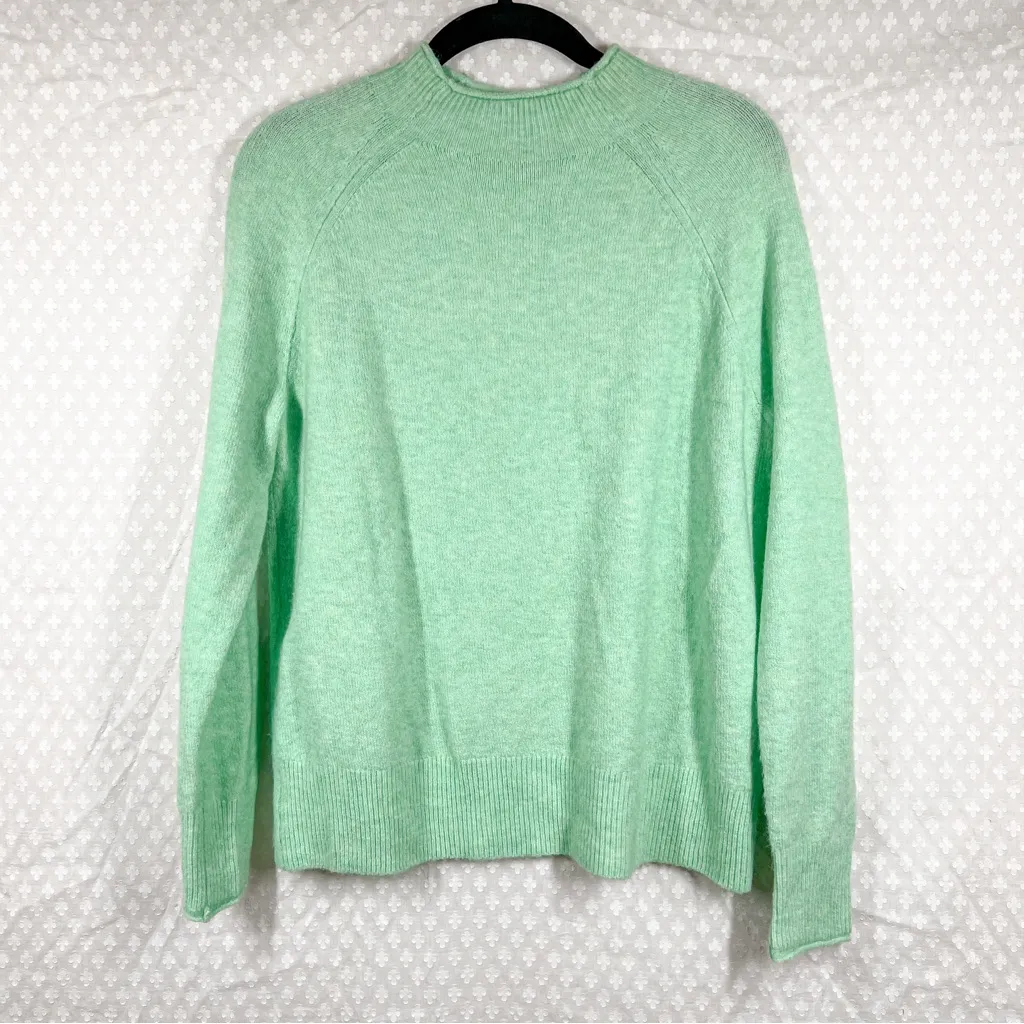 J.‎ Crew Light Green Rollneck Supersoft Yarn Sweater - Image 2