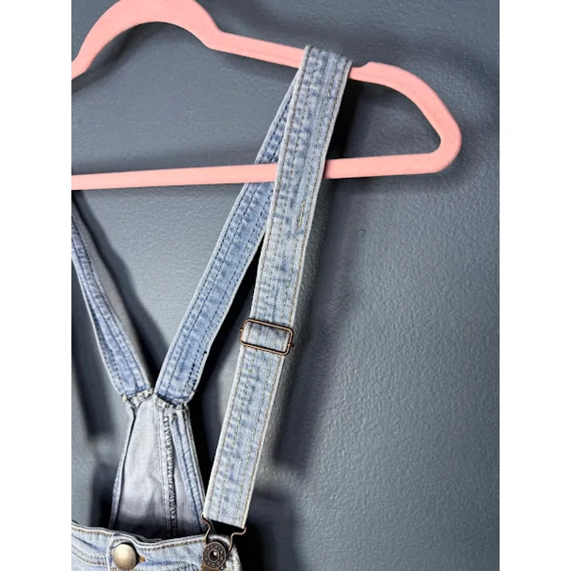 Tinseltown Jean Overalls Women's Size Small Light Wash Acid Wash Low Straps Y2K - Image 5