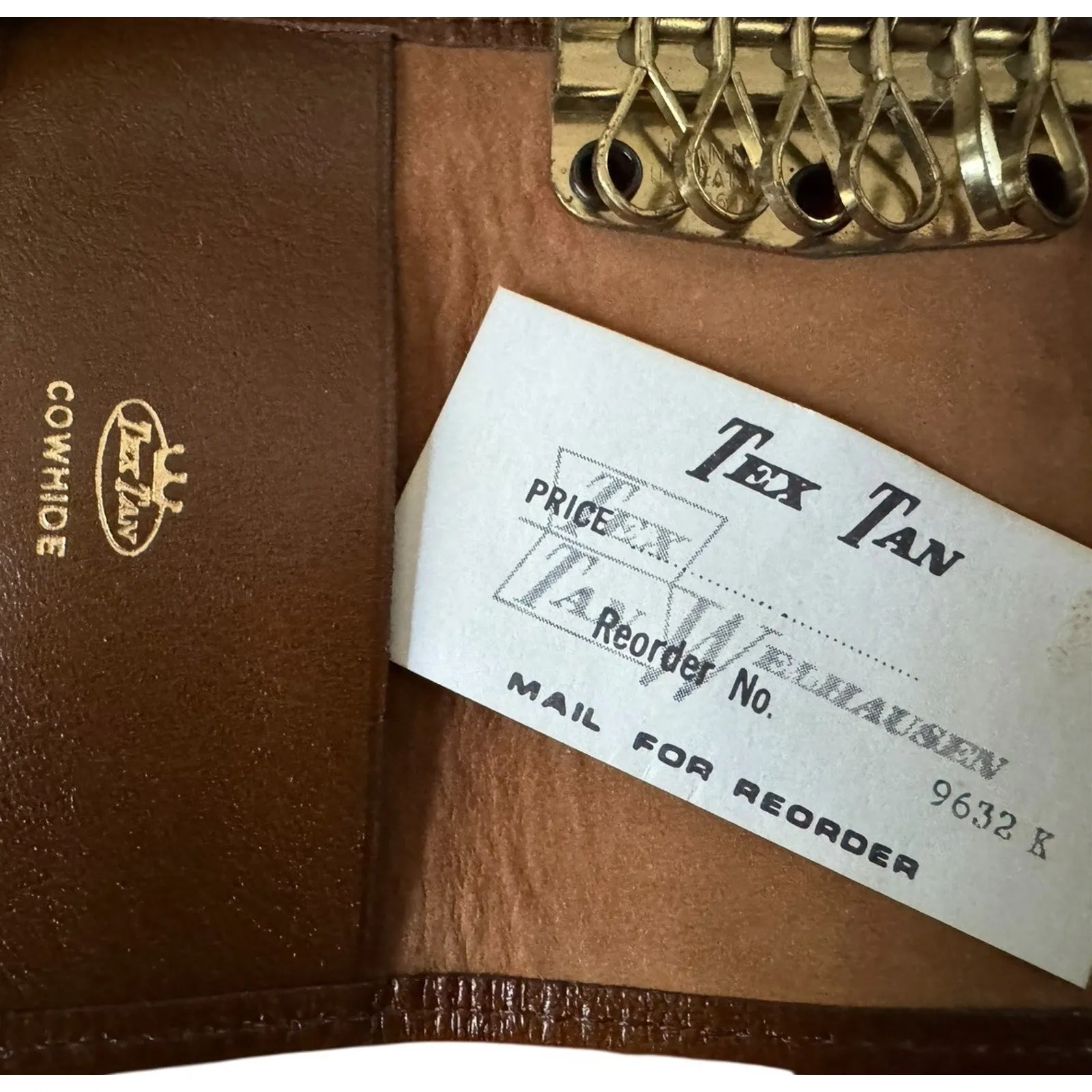 TexTan Leather 6 Key Kaddy Brown USA Made Cowhide Kaspar Texas Vintage Holder - Image 2