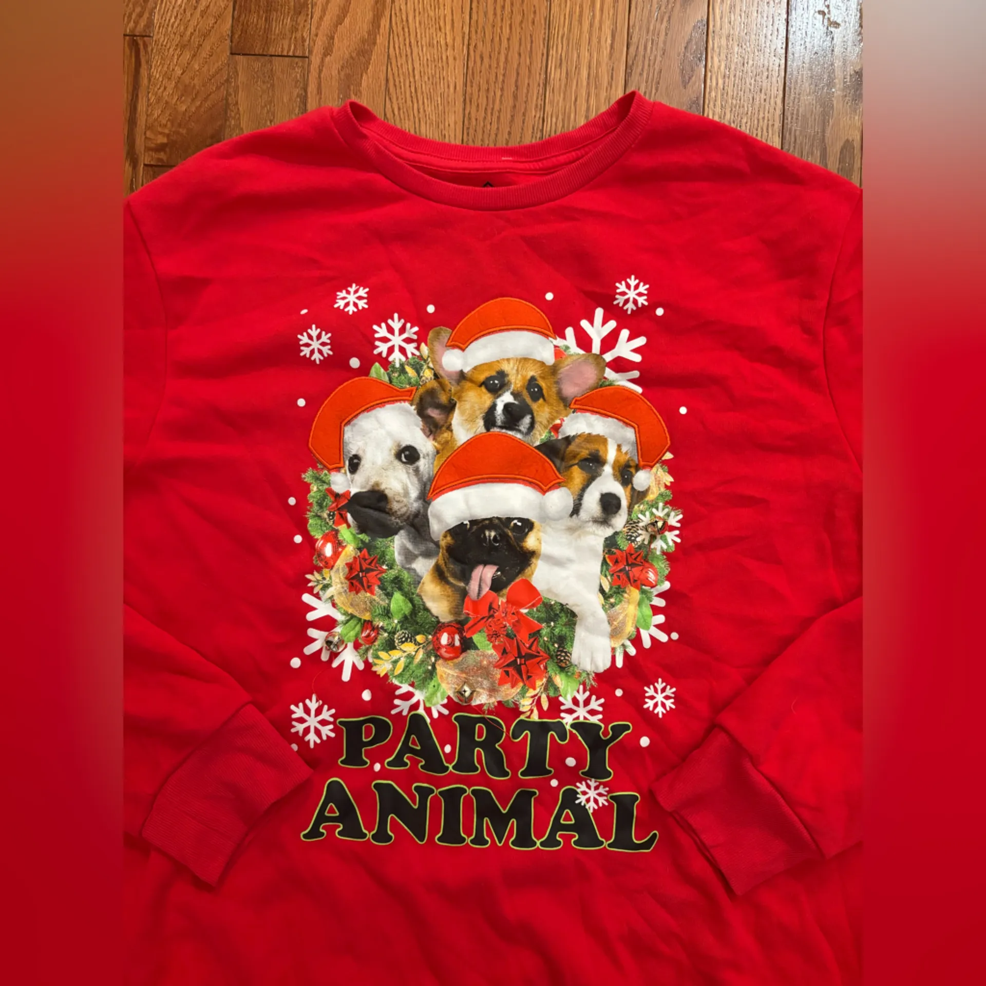Well Worn Red Tacky Christmas Dog Sweater Sweatshirt - Image 2