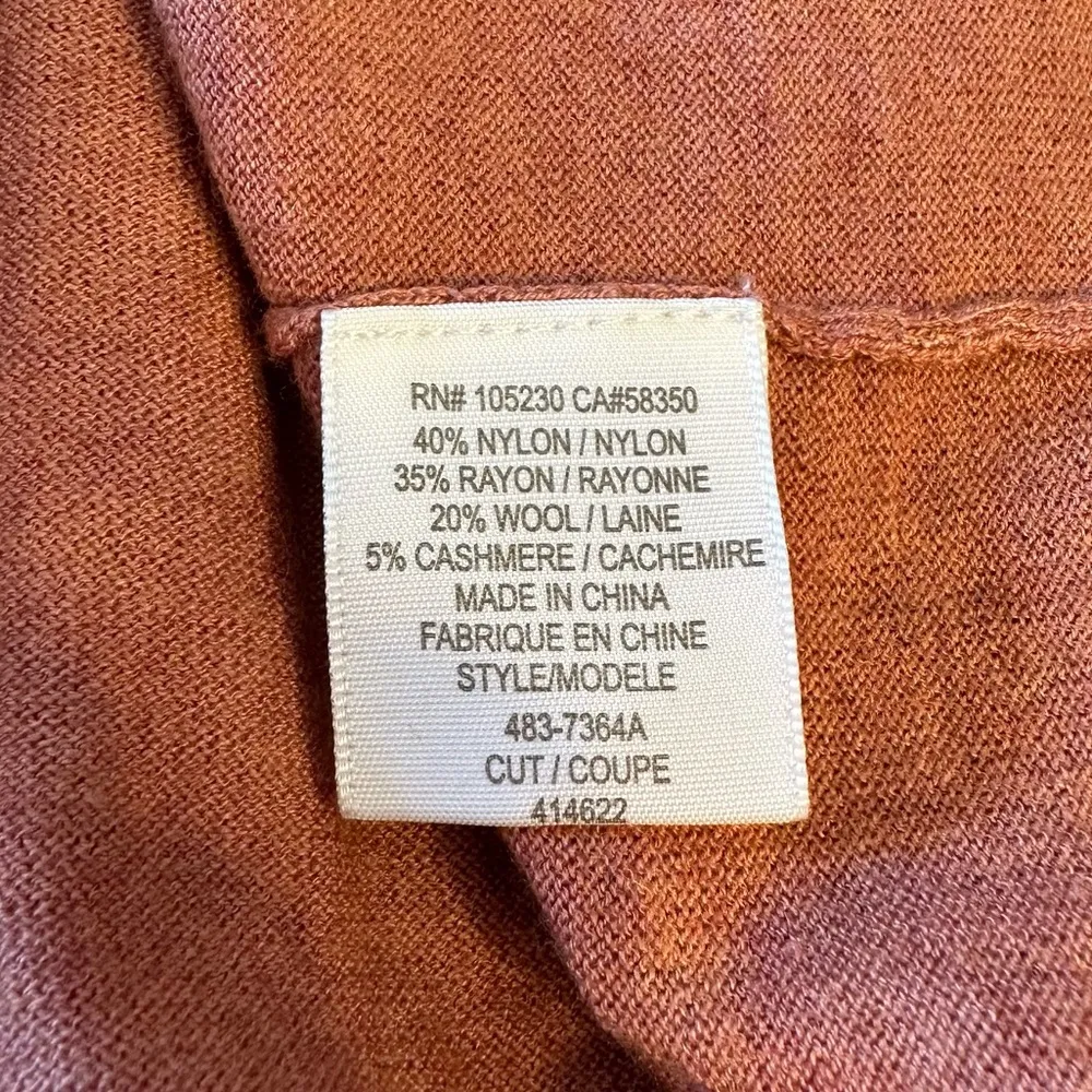 Joie Wool Cashmere Blend Wesley Cowl Neck Long Sleeve Sweater Heather Clay S NWT - Image 8