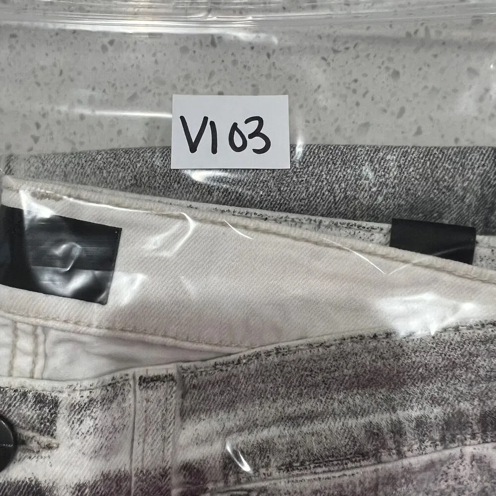 Vince Size 26 Jeans Relaxed Rolled Dark Grey Foil Denim DV146A-2156 Mid Rise - Image 14