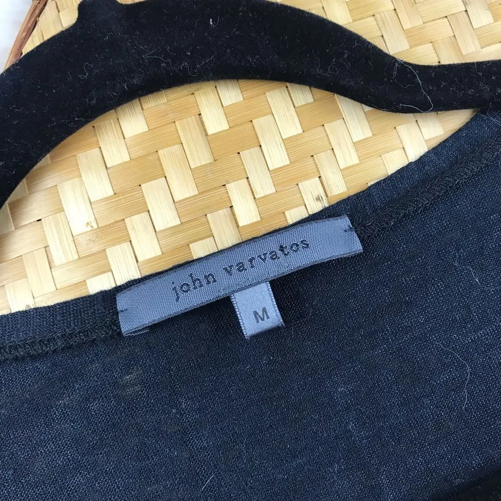 John varvatos‎ black linen v neck tee Size M - Image 2